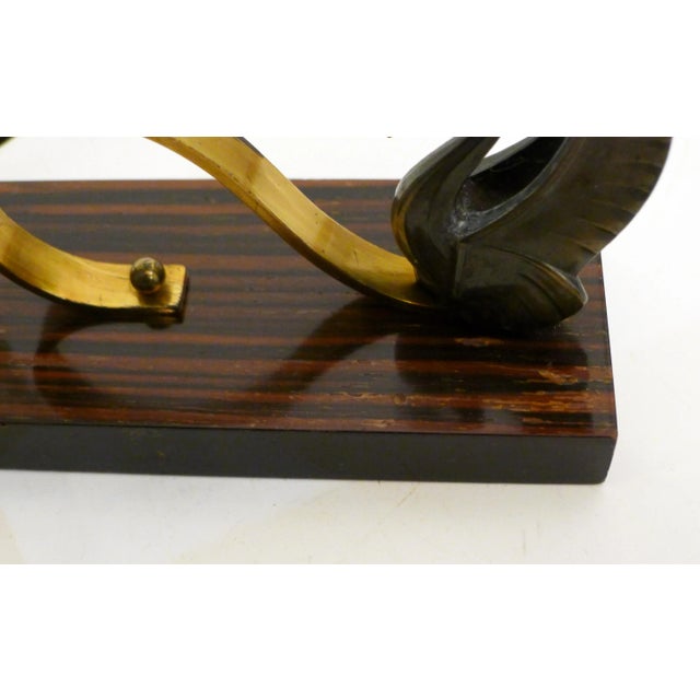 Art Deco Swans and Flared Tulip Beaded Lamp For Sale - Image 10 of 15