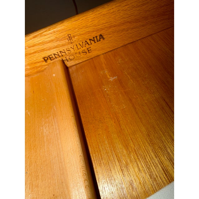 Exceptional vintage Pennsylvania House writing desk with timeless Queen Anne styling. Beautiful rich cherry finish,...