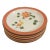 1980s Casual Classic Stoneware Hand Painted Peach Blossoms Salad Plates- Set of 6 For Sale