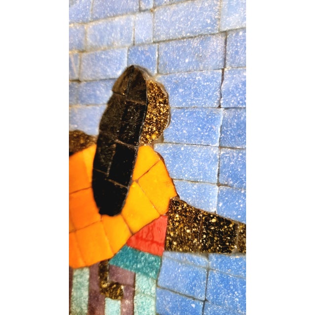 A colorful and useable piece of art that can be mounted on a wall or used as a service tray. In either case the color...