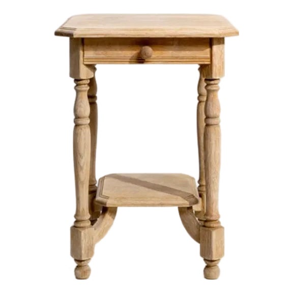 French Oak Side Table For Sale