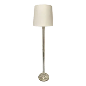 1960s Hollywood Regency Lucite and Chrome Floor Lamp