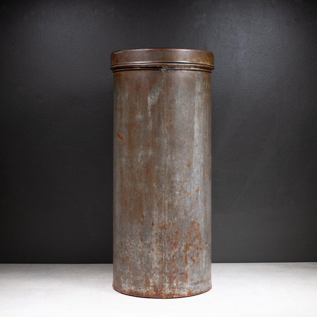 Vintage Heavy Steel Ice Cream Freezer Can –"Ok Candy" Embossed c.1910 For Sale In San Francisco - Image 6 of 8