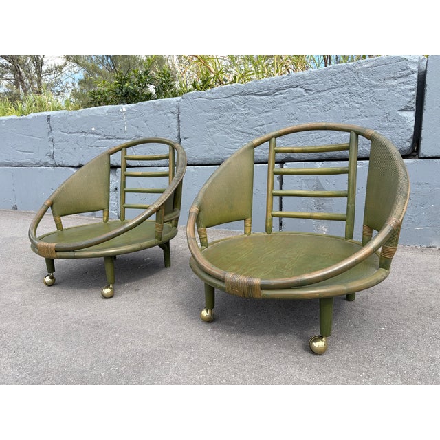 1950s Bamboo Lounge Chairs For Sale - Image 10 of 16