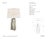 Thomas O'Brien by Visual Comfort Signature Sierra Buffet Lamp in Burnished Silver Leaf with Linen Shade Designer: Thomas...