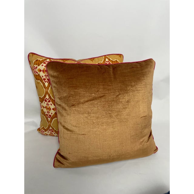 Fabricut Ikat Esc Brown Pillows - Pair For Sale - Image 11 of 13