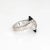 Cartier Cartier Menotte Onyx Ring 18k White Gold Band Size 53 Us 6 1/4 Bypass Motif For Sale - Image 4 of 7