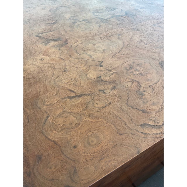 1970s Burl Wood Cube Side Tables, a Pair For Sale - Image 4 of 10