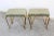 Set of Midcentury Brass & Velvet Benches by Jansen, Italy, 1950s For Sale - Image 5 of 13