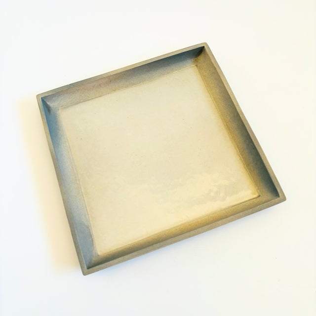 Kazuo Takiguchi Pottery Square Plate For Sale - Image 4 of 10