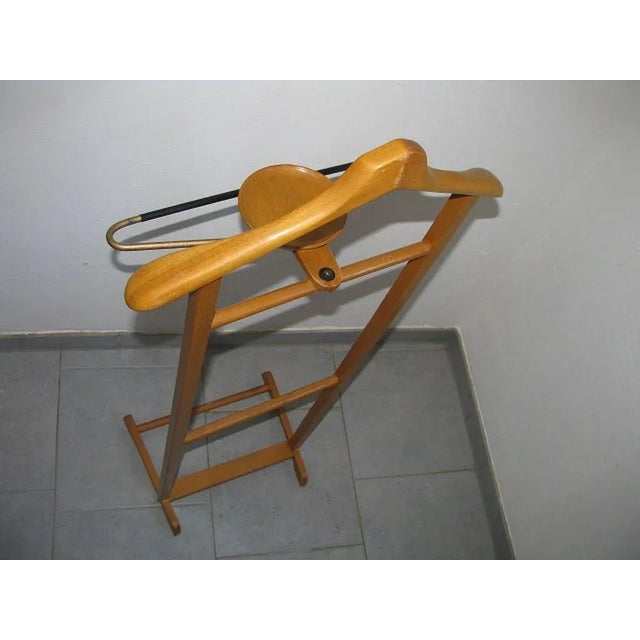 Tan Vintage Beech Valet & Coat Hanger from Union, 1950s, Set of 2 For Sale - Image 8 of 18