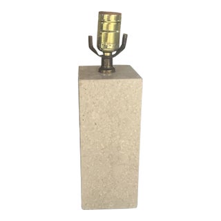 Vintage Small Ivory Stone Table Lamp For Sale