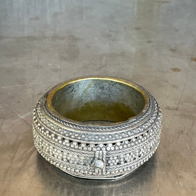 Boho Chic Vintage Boho Tibetan Small Bowl For Sale - Image 3 of 8