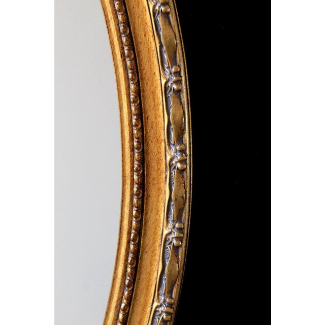 1980s Vintage LaBarge Oval Gilt Mirror – Hollywood Regency Gold Framed Wall Mirror, Circa 1980s - 1990s For Sale - Image 5 of 10