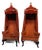 Late 20th Century Pair of Tall Baldachin Wingback King Chairs For Sale