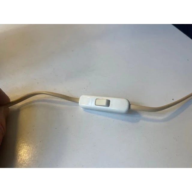 Ceramic Art Deco Revival White Ceramic Table Lamp from Søholm, 1980s For Sale - Image 7 of 8