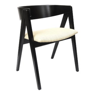 Vintage Compass Side Chair by Allan Gould, 1948, Wood and Upholstery, Restored For Sale