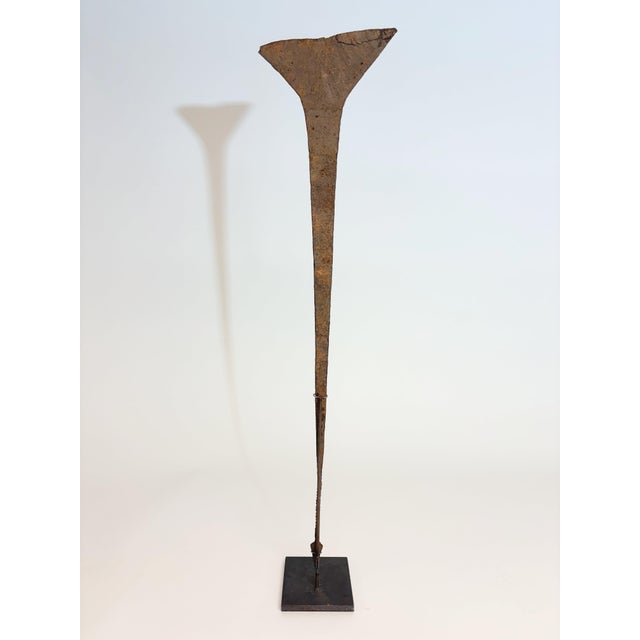 Sculptural Idoma Currency on stand. Layers beautifully into collections. Dimensions on stand: 7.5"w x 30.75"h x 4.5"d
