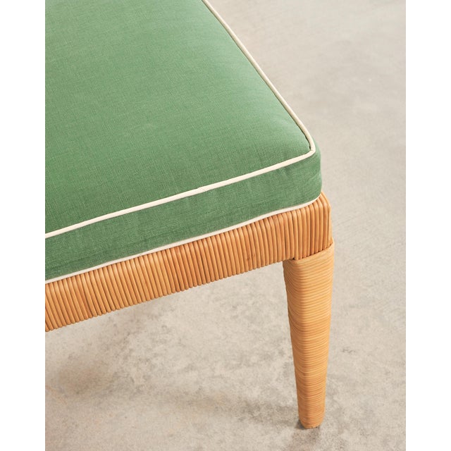 Tan Set of Four John Hutton Bielecky Block Island Cane Dining Chairs For Sale - Image 8 of 18