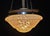Art Deco French Opaline Glass, Chrome and Alabaster Plafonnier, 1940s For Sale - Image 4 of 16