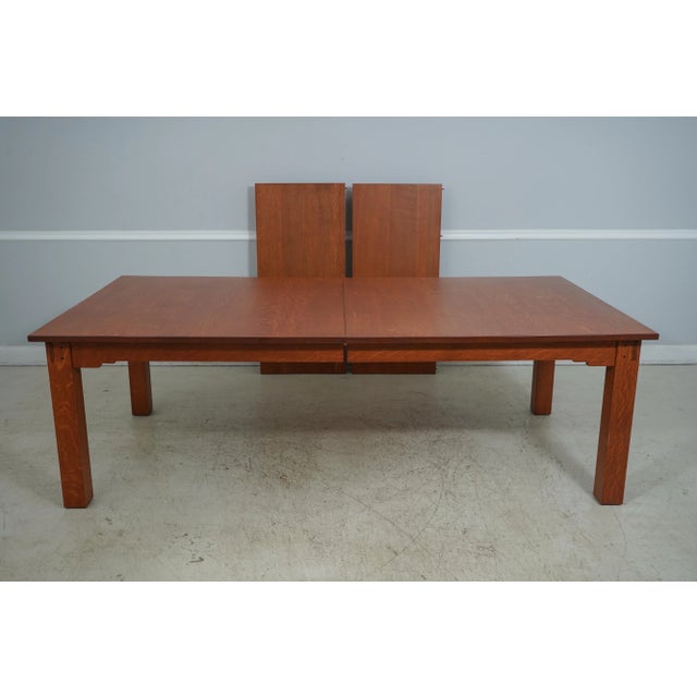 Arts & Crafts Arts & Crafts Table & 12 Chairs Mission Oak Dining Set For Sale - Image 3 of 12