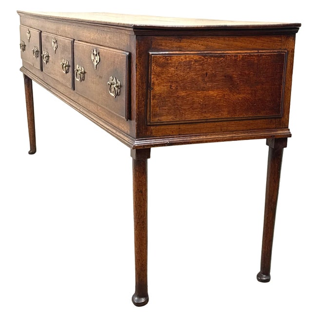 A Charming And Extremely Attractive George II Period, Mid 18th Century, Oak Dresser Base, Or Sideboard, Retaining Superb...