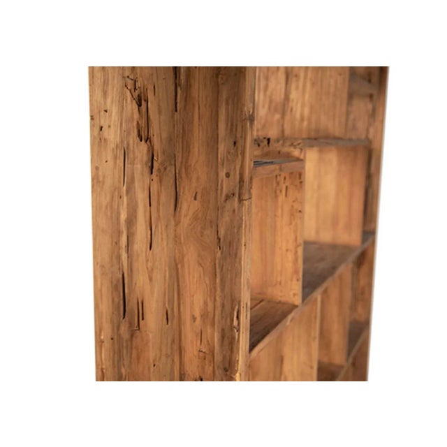 Tan Salvaged Teak Modern Shelf For Sale - Image 8 of 8