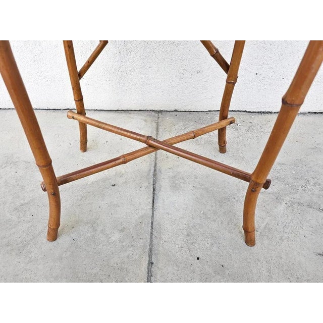 Late Victorian Bamboo Tea Table, England, 1890s For Sale - Image 4 of 11