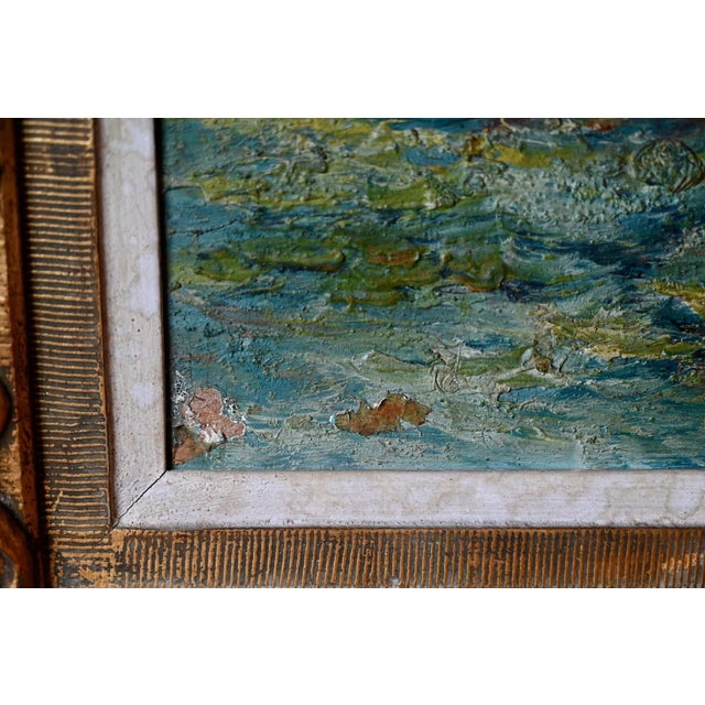 Noël Barsac, Mediterranean Fishing Scene, 1950s, Oil on Canvas For Sale - Image 10 of 12
