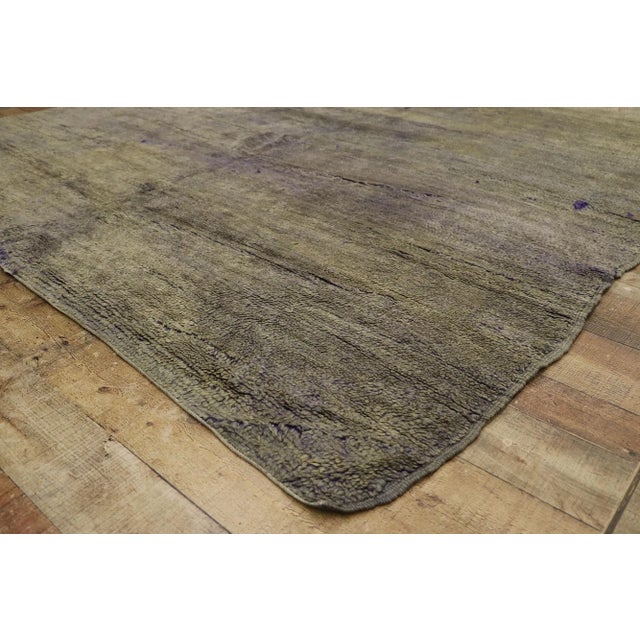 Textile Vintage Purple Beni Mrirt Moroccan Rug - 07'00 X 07'02 For Sale - Image 7 of 9