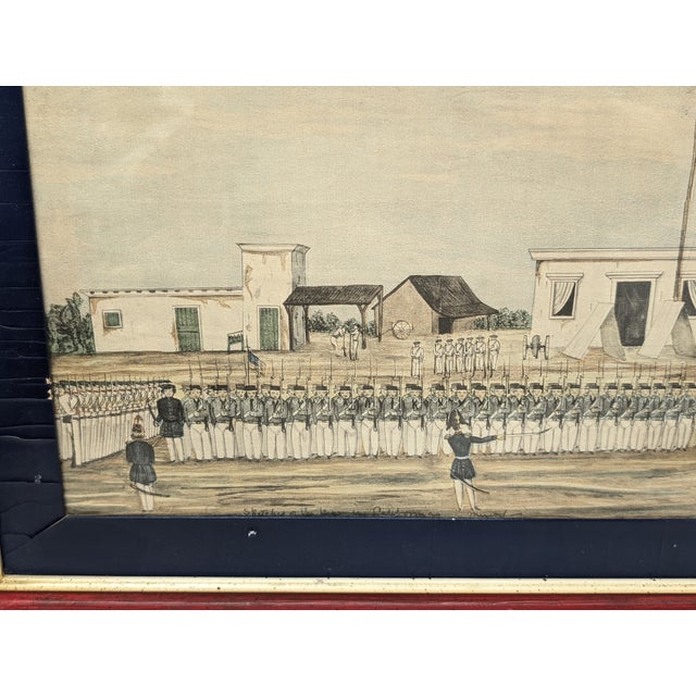 1930s Naval Sketches of the War in California, Lithograph No. 19 William Meyers Framed For Sale In Los Angeles - Image 6 of 6