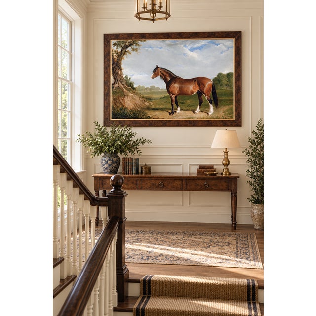Bunny Williams Home 1820 Vintage Clydesdale Horse Art Print by John Frederick Herring - 60" X 40" For Sale - Image 4 of 8