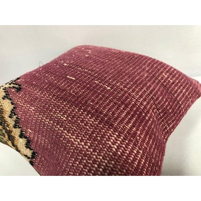 Boho Chic Vintage Handknotted Cushion Cover, 1960 For Sale - Image 3 of 6