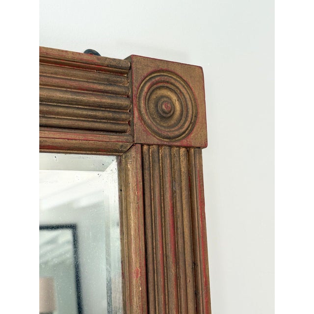 Neoclassical Wall Mirror with Reeded Giltwood Frame, 1970s For Sale - Image 3 of 13