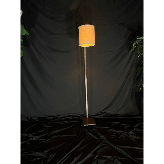 Architectural Floor Lamp With Unique Dark Bronze and Red-Tone Finish For Sale - Image 4 of 11