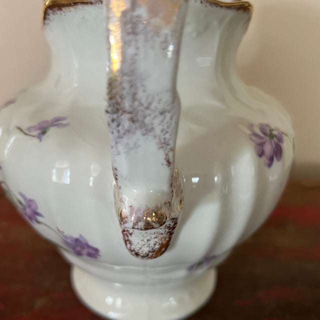 Late 19th Century Antique Floral Patterned Lamberton Works Pitcher For Sale - Image 5 of 11