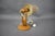 Charming Mid-Century table lamp produced in Czechoslovakia during the 1970s. Crafted from wood with a beautifully sculpted...