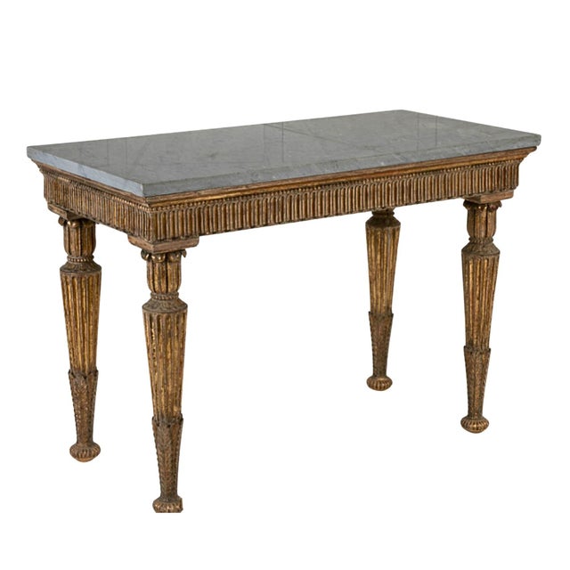 In the restrained elegance of the Louis XVI period, this exceptional 18th-century Italian console embodies the enduring...