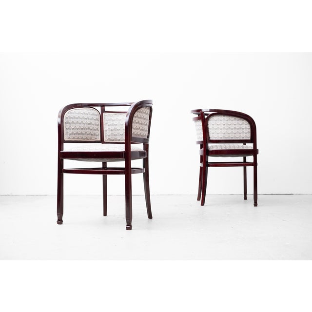 Secessionist Seating Group by Gustav Siegel for Jacob & Josef Kohn, Vienna, 1902, Set of 3 For Sale - Image 12 of 18