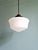 Art Deco Pendant Light in White Opaline, 1920s-1930s For Sale - Image 3 of 11
