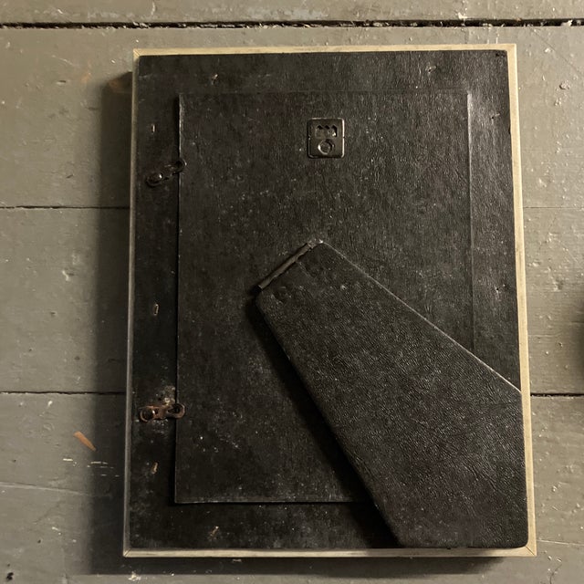 Abstract Contemporary Original Wayne Cunningham Small Abstract Collage Vintage Tabletop Frame Signed For Sale - Image 3 of 3