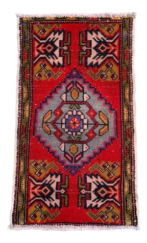 Small Vintage Turkish Rug in Wool
