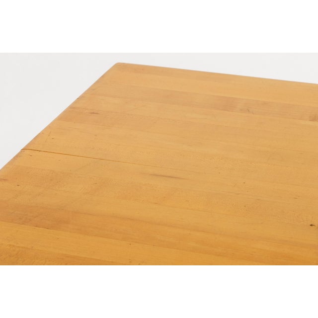 Modern Oak Blonde Wood Dining Table For Sale - Image 4 of 6