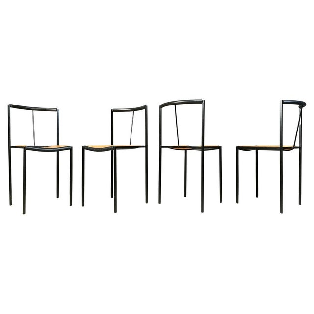 Chairs by Sergio Calatroni and Maurizio Peregalli for Zeus Noto, 1985, Set of 4 For Sale - Image 11 of 11