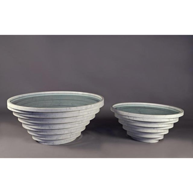 Gomitolo Medium Coffee Table in White Carrara Marble and Crystal by Bufalini Marmi For Sale - Image 6 of 15