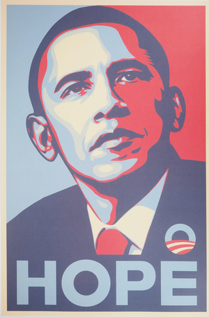 Shepard Fairey, HOPE (OBAMA), Lithograph
