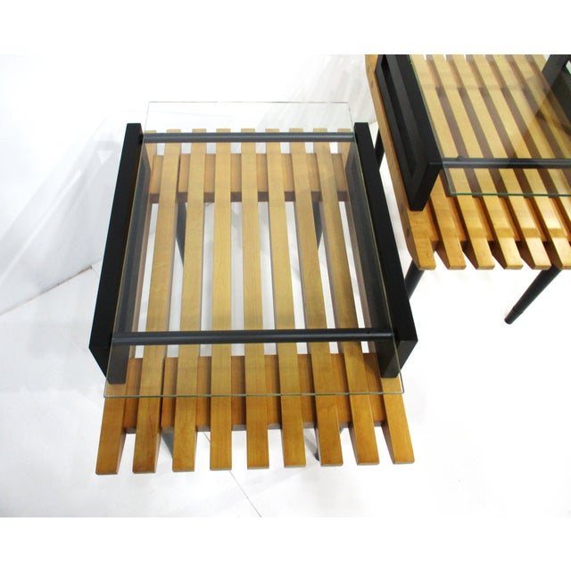 Wood George Nelson Herman Miller Styled Slat Side Tables For Sale - Image 7 of 16