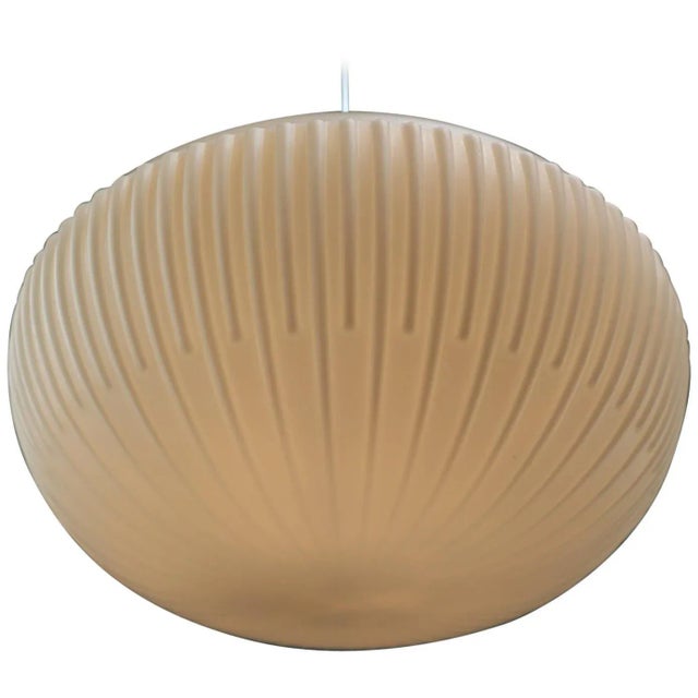 Mid-Century Modern Large Mid-Century Opaline Glass Pendant, 1960s For Sale - Image 3 of 10
