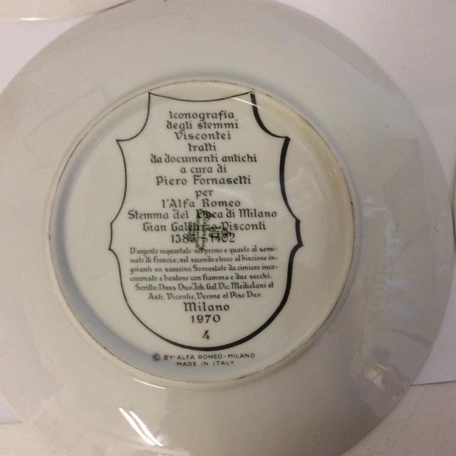1970s Plates by Piero Fornasetti for Alfa Romeo, 1970, Set of 3 For Sale - Image 5 of 8