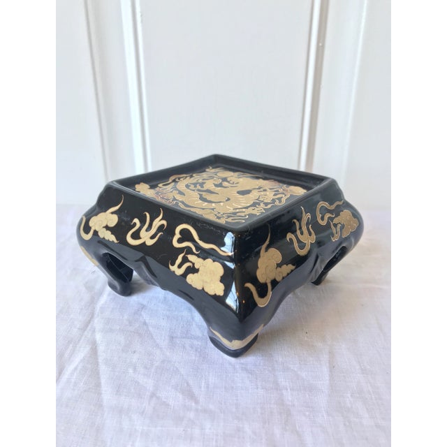 1980s 1980s Ceramic Chinoiserie Stand/ Platform For Sale - Image 5 of 5